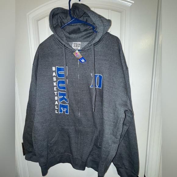 Duke Blue Devils Full Zip Jacket Basketball Black Size XL TRT Classics - Picture 1 of 9